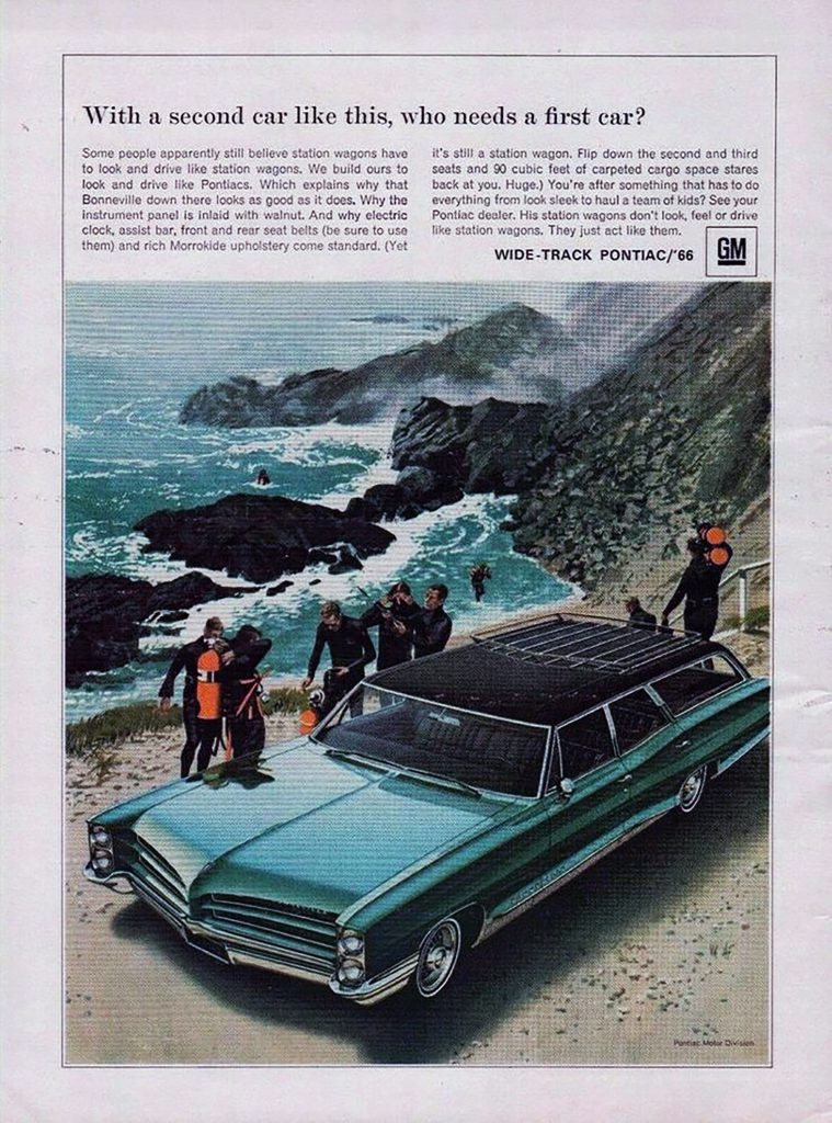 1966 Pontiac Ad, WAGON, SCUBA
