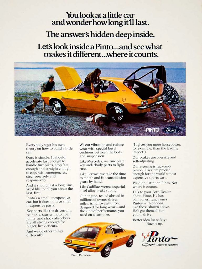 1972 Ford Pinto Ad 