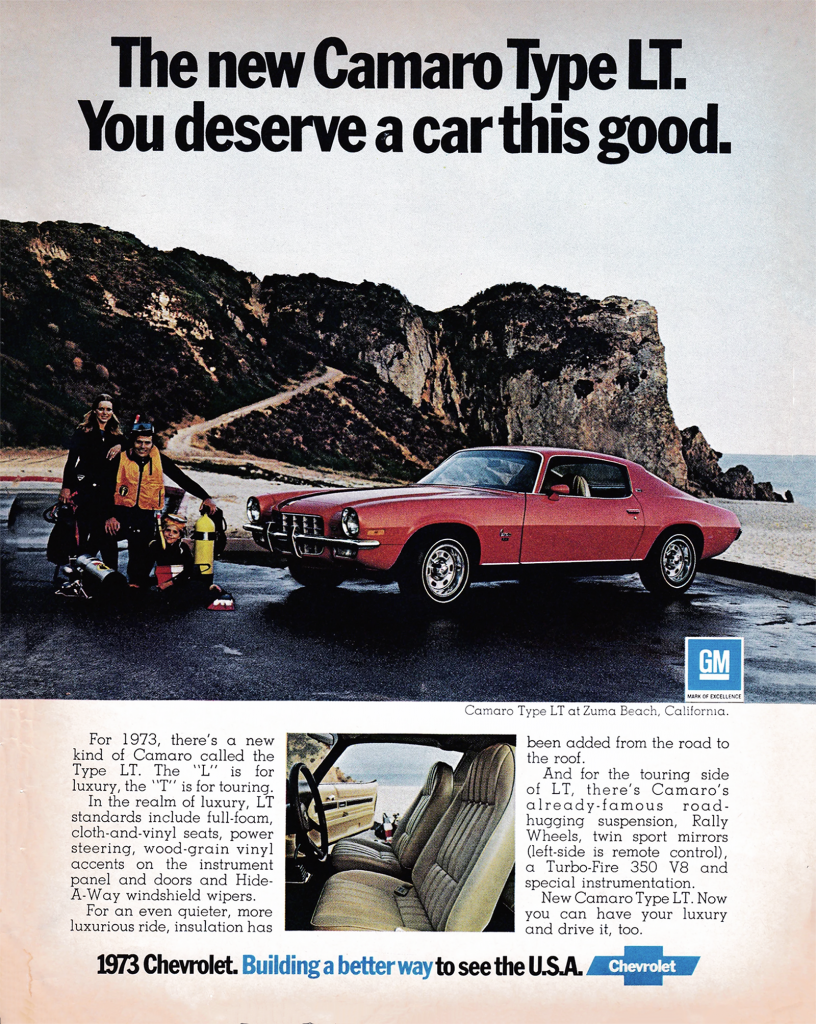 1973 Chevrolet Camaro Ad 