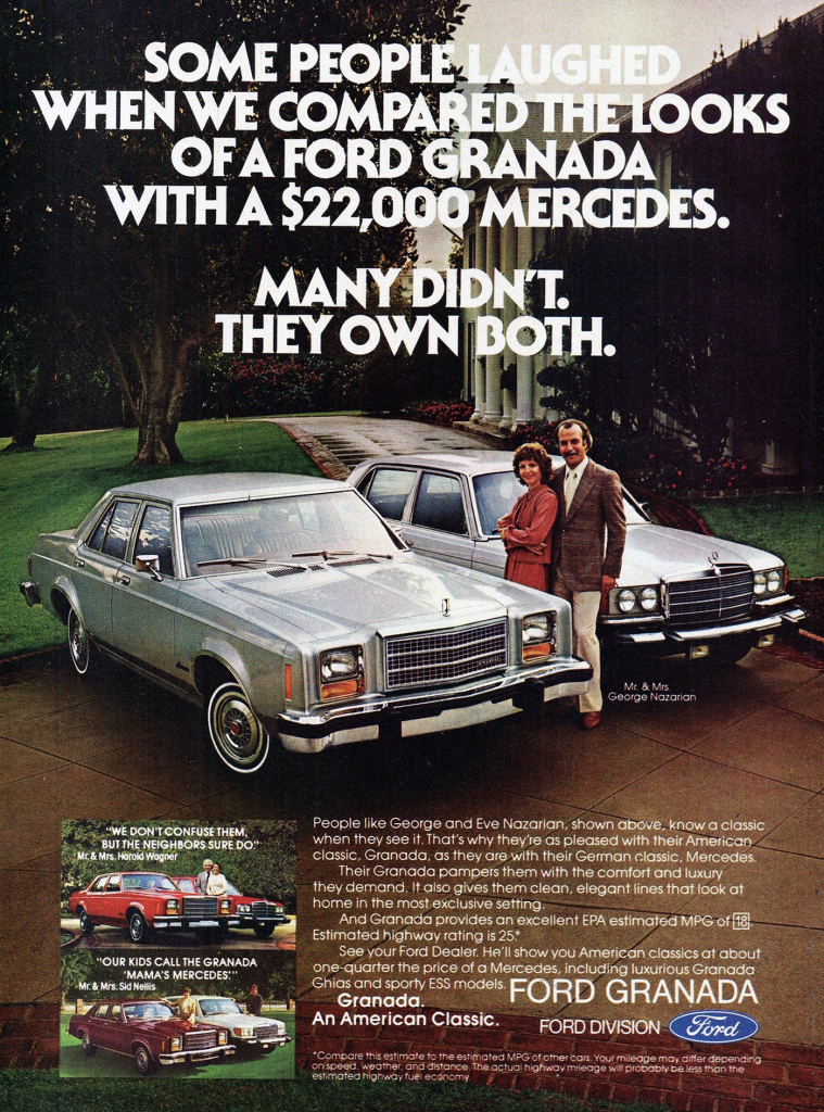 1976 Ford Granada ESS Ad
