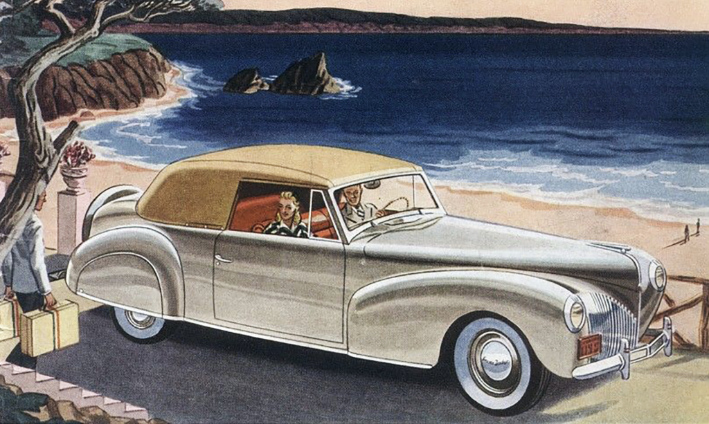 1940 Lincoln Zephyr, Cars at the Ocean 