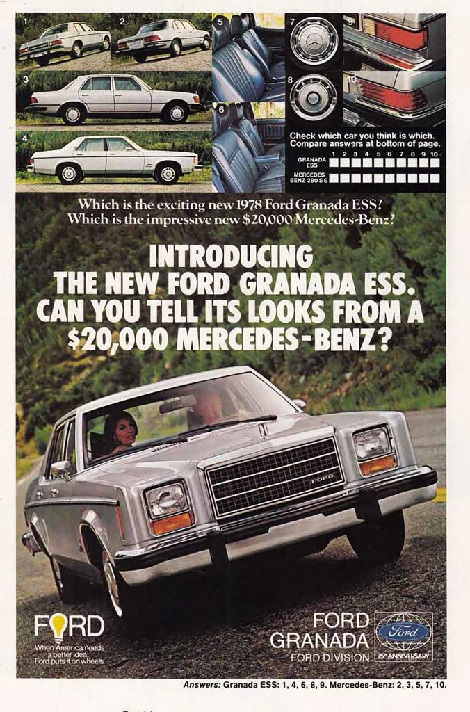 1978 Ford Granada Ad