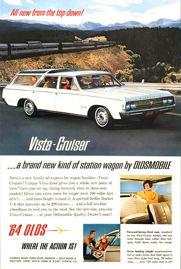 1964 Oldsmobile Vista Cruiser Ad, Cars and Trains