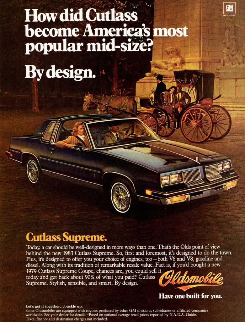 1983 Oldsmobile Cutlass Supreme Ad 