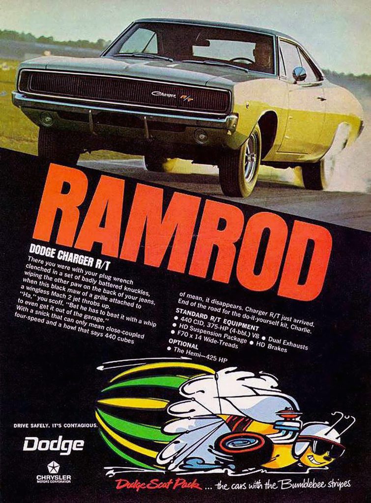 1968 Dodge Charger Ad "Ramrod"