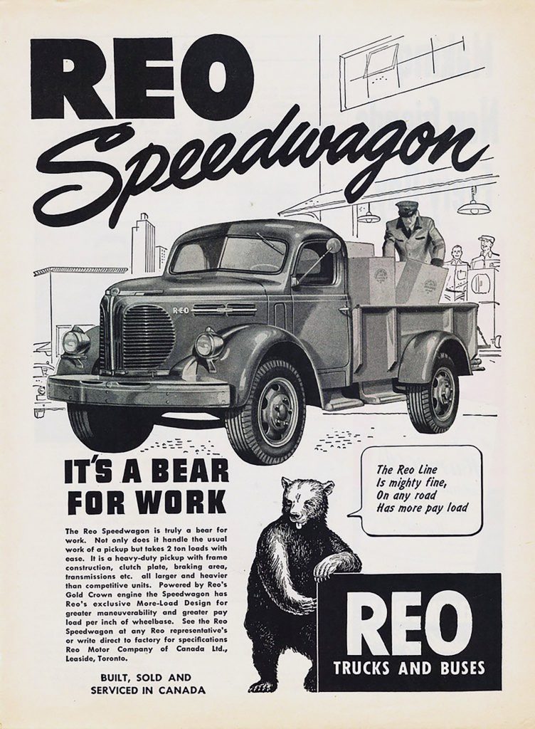 1950 REO Ad, REO Speedwagon 