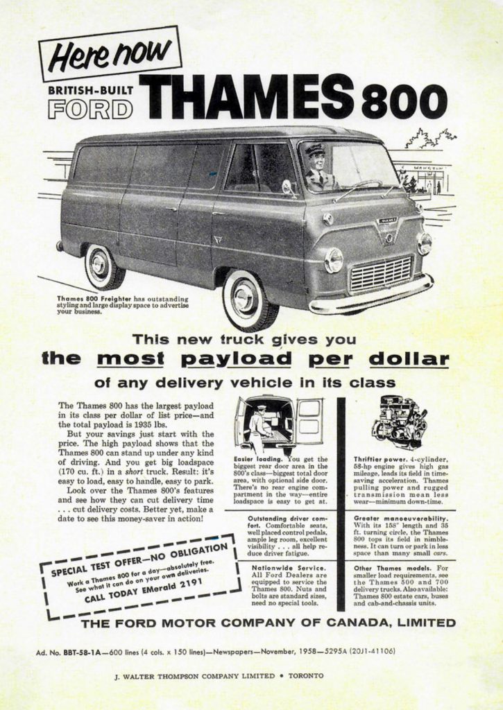 1959 Ford/Thames Ad, Canada
