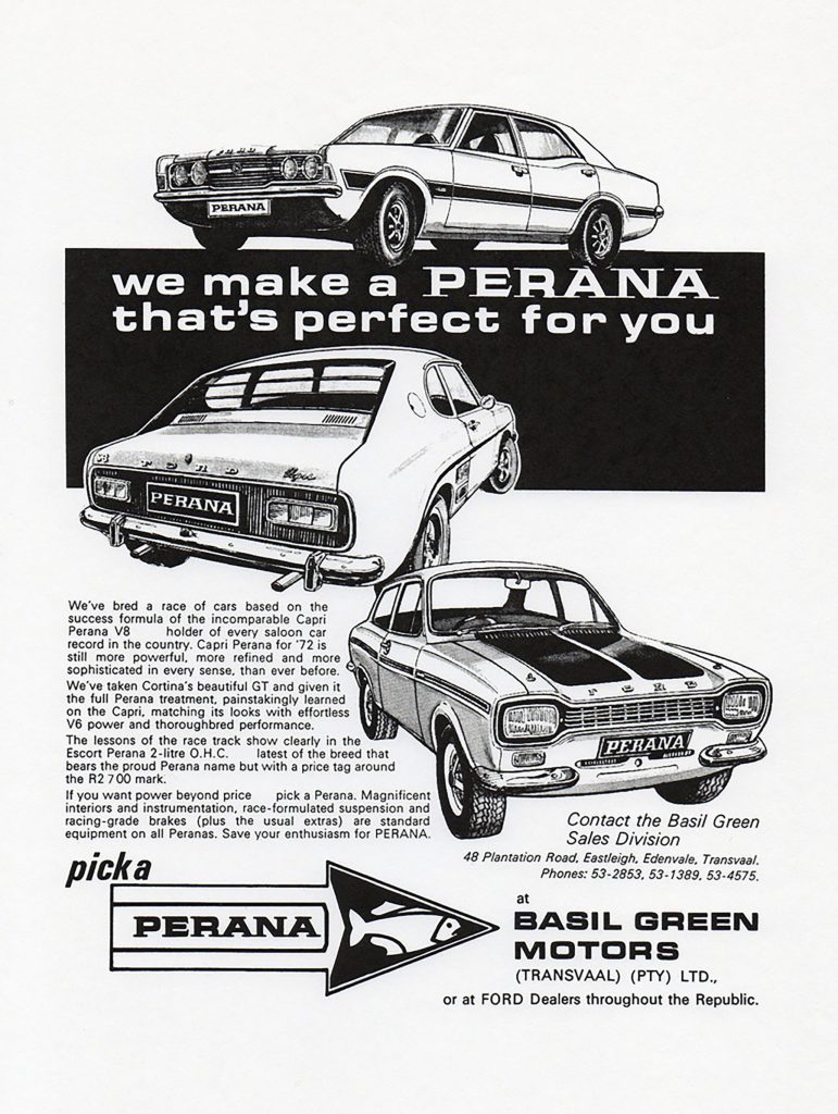 1968 Ford Capris Perana Ad