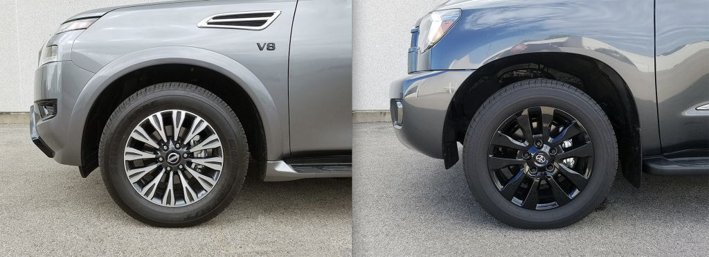 Nissan Armada Vs Toyota Sequoia, Wheels, Tires, 