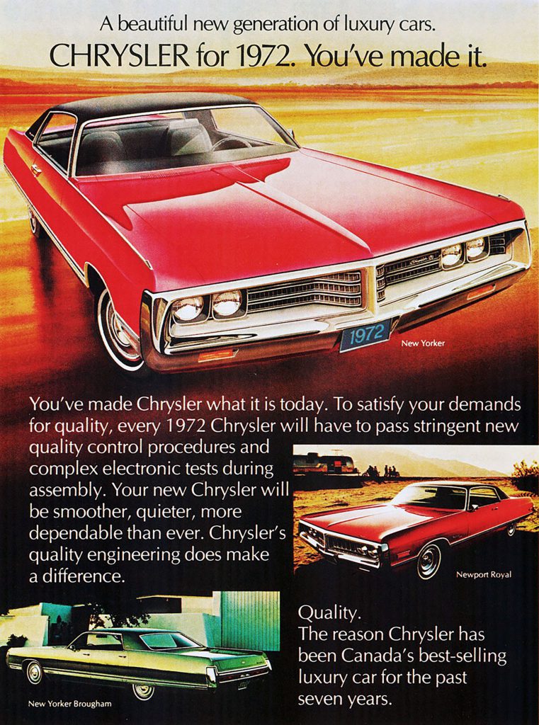 Chrysler advertisement 1972