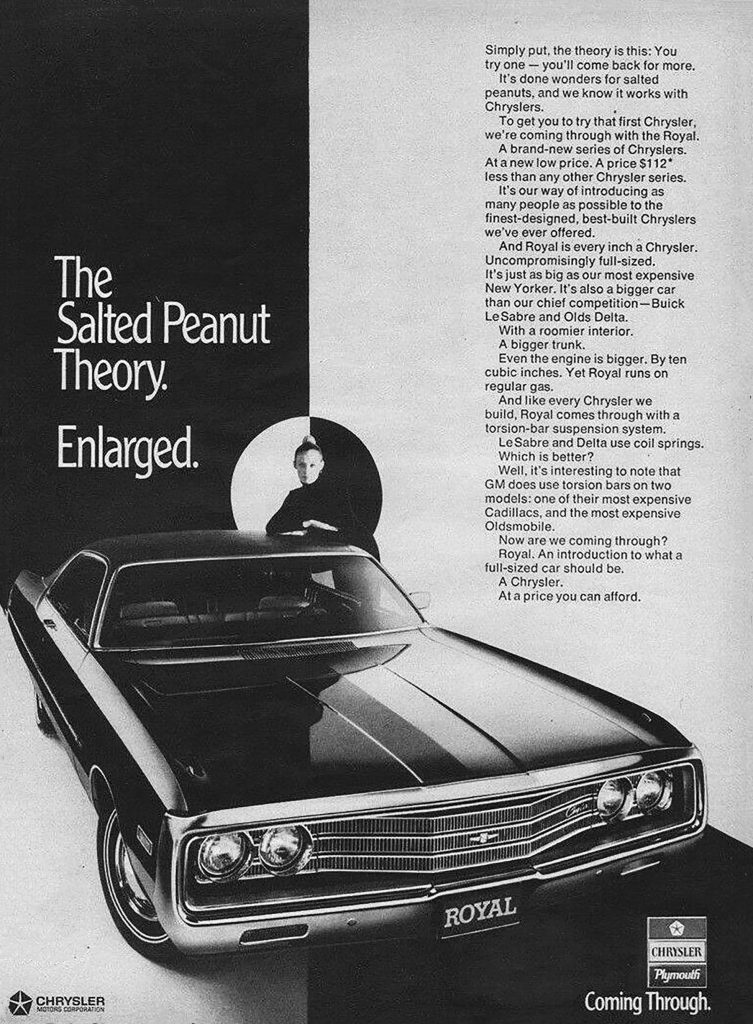 Anuncio real de Chrysler de 1971 