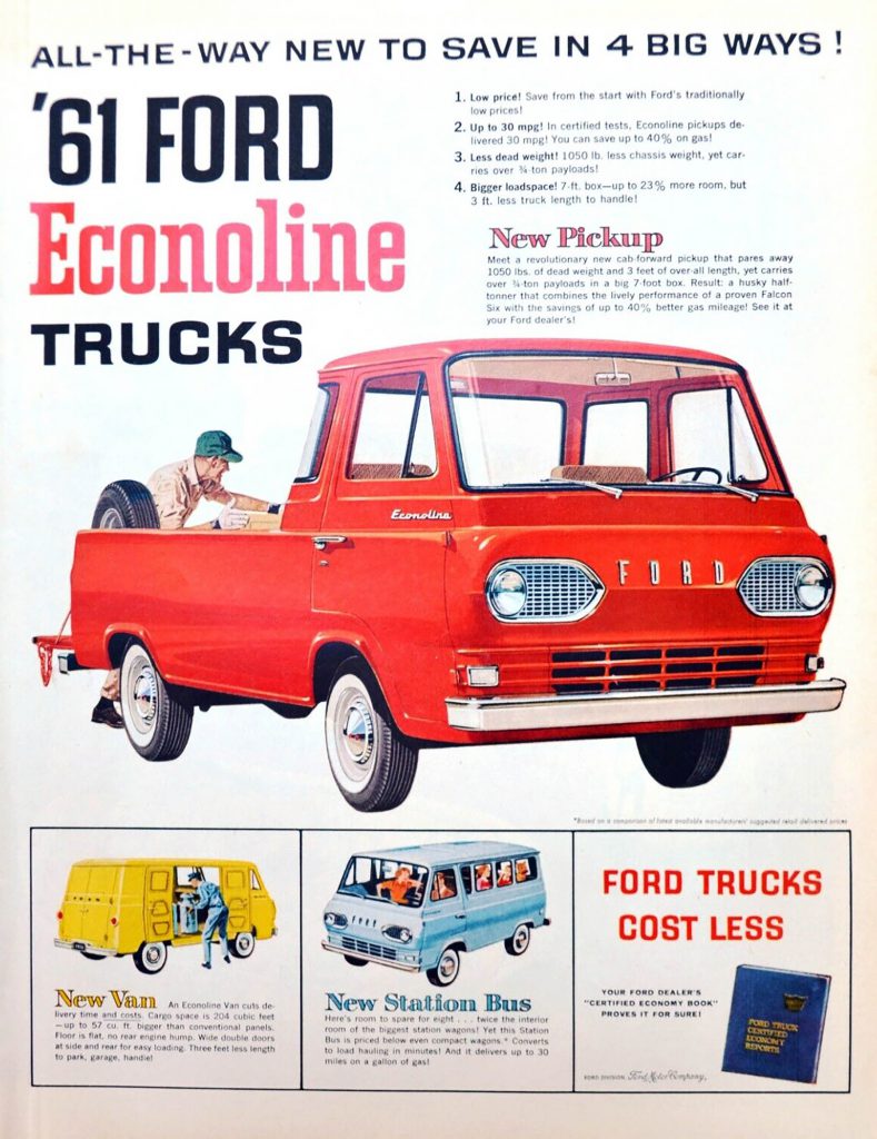 1961年フォード・エコノラインの広告