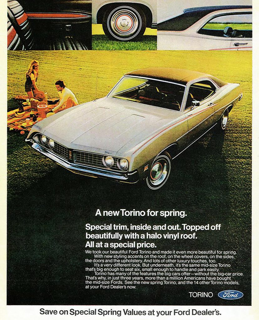Anuncio de Ford Torino de 1971 