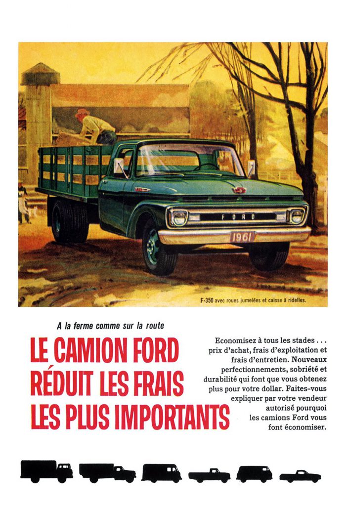 1961 フォード ピックアップ広告 (カナダ)