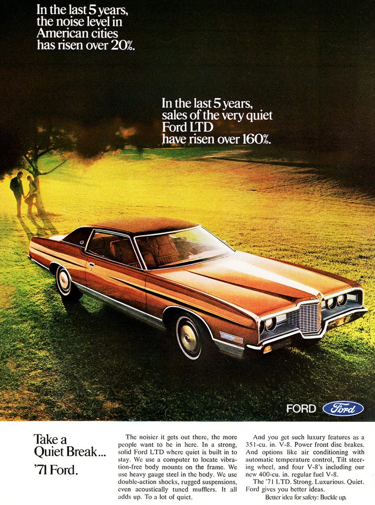 Anuncio de Ford LTD de 1971 