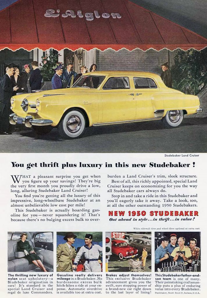 1950 Studebaker Land Cruiser Ad