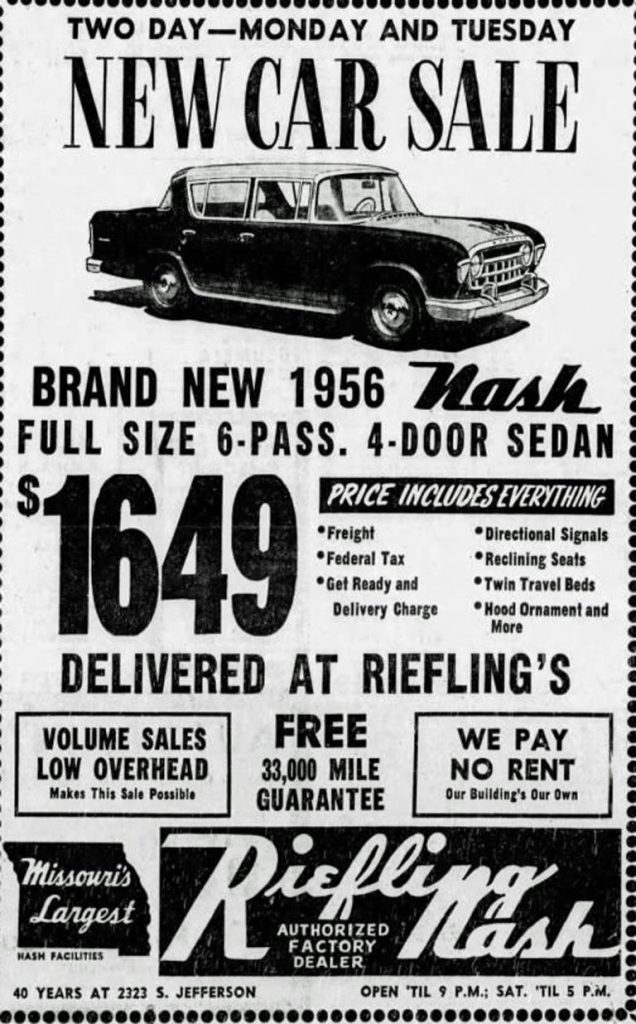 1956 Dealer Ad
