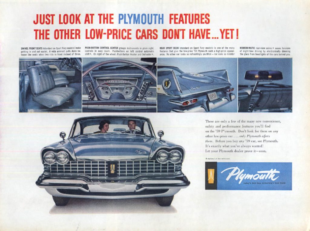 1959 Plymouth Ad