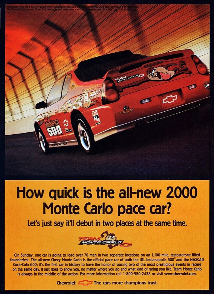 2000 Chevrolet Monte Carlo Indy Pace Car