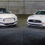 2023 Ford Mustang Mach-E with newly available Ice White appearance package.