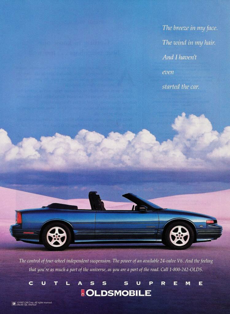 1993 Cutlass Supreme Convertible Ad