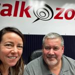 Jill and Tom at the TalkZone studios in Palatine, Illinois.
