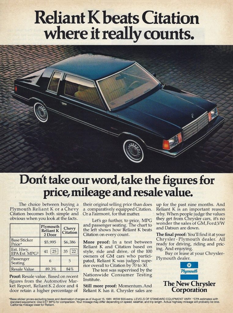 1981 Plymouth Dependiente