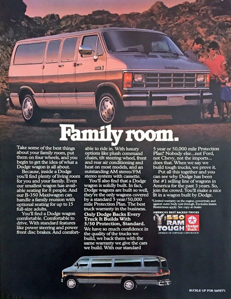 1986 Dodge B-350 Maxiwagon, Dad Cars