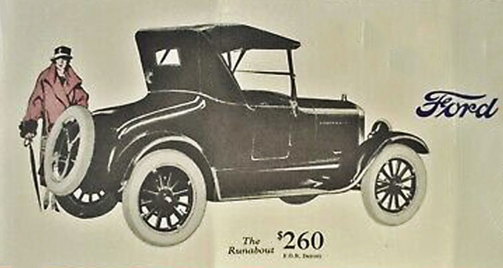 1925 年フォード モデル T のパンフレット、米国で最も安い車、史上最も安い車? 