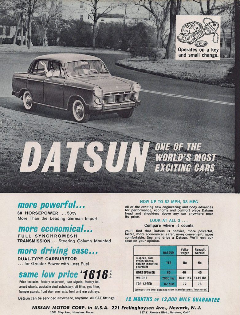 1960 Datsun magazine ad