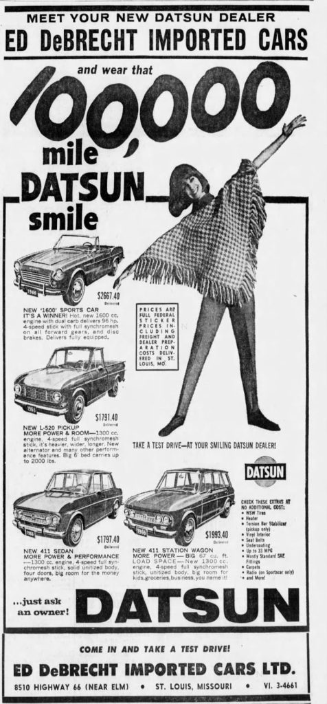 1966 Datsun ad, St. Louis