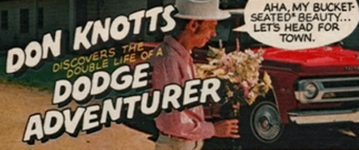 1969 Dodge Adventurer ad with Don Knotts