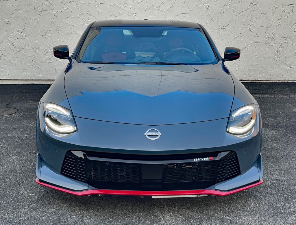 2024 Nissan Z Nismo grille shot, front end, high angle