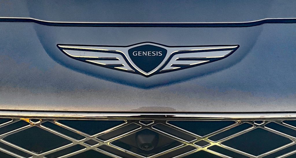 Grille detail, Genesis badge