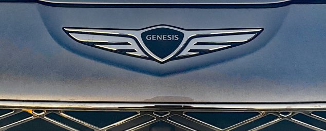 Grille detail, Genesis badge