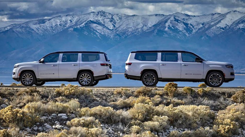 2025 Jeep Grand Wagoneer (left) and 2025 Jeep Grand Wagoneer L