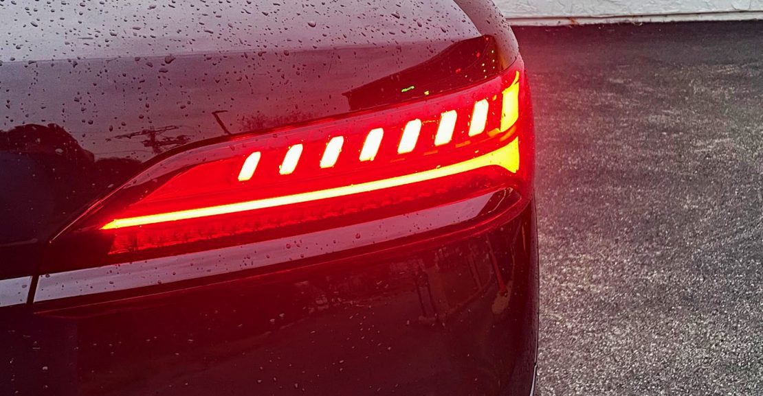 Taillight detail, brake lights,