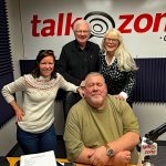 Tom with Chicago late-night radio legends Steve and Johnnie