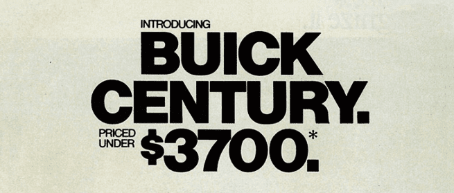 1973 Buick Century Ad