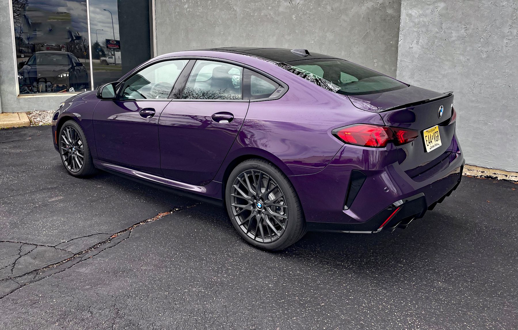 Thundernight Metallic, 2025 BMW M235, rear 3/4, purple
