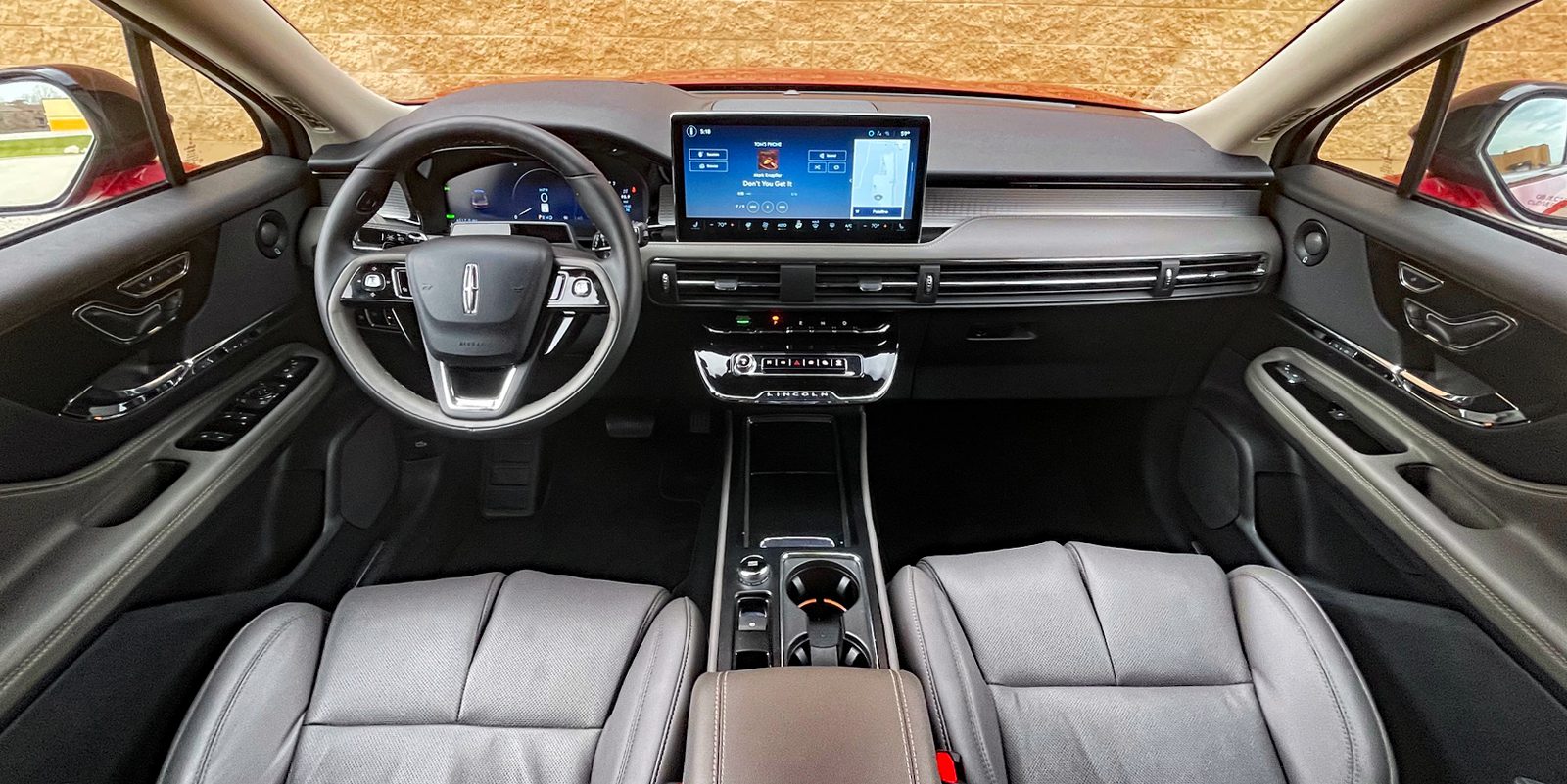 2025 Lincoln Corsair Grand Touring in Red Carpet Metallic with Jet Package, dashboard, cabin