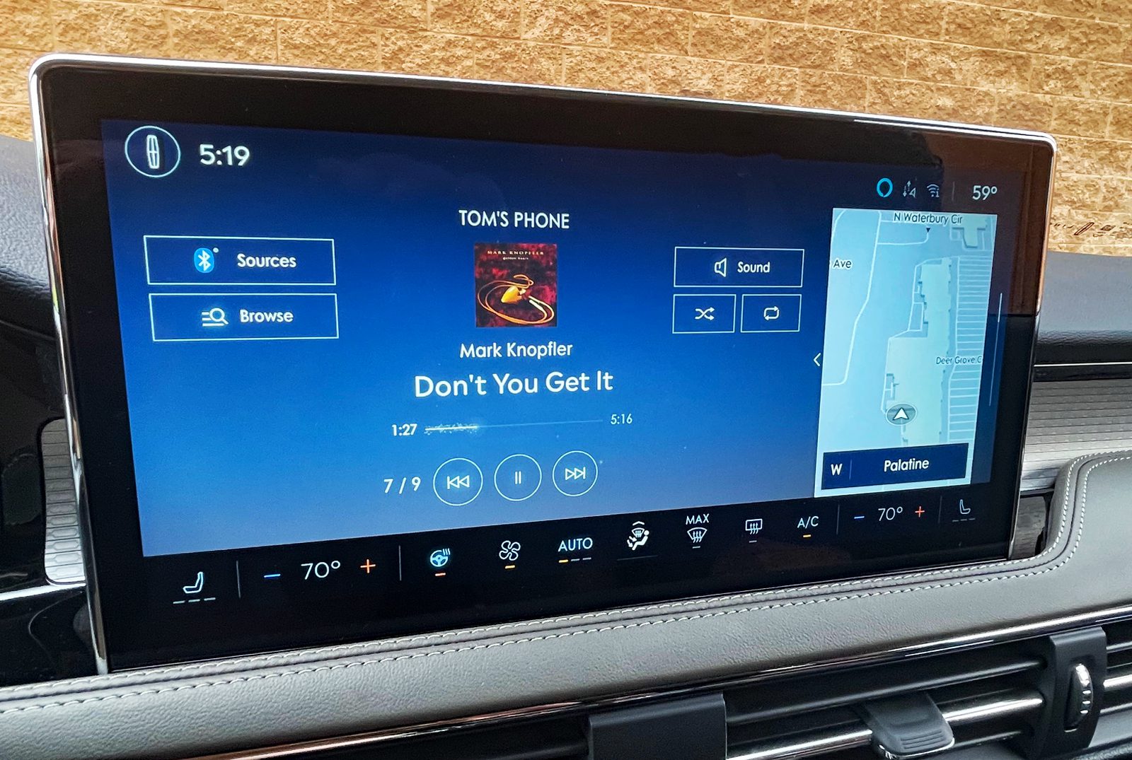2025 Lincoln Corsair Grand Touring in Red Carpet Metallic with Jet Package, touchscreen