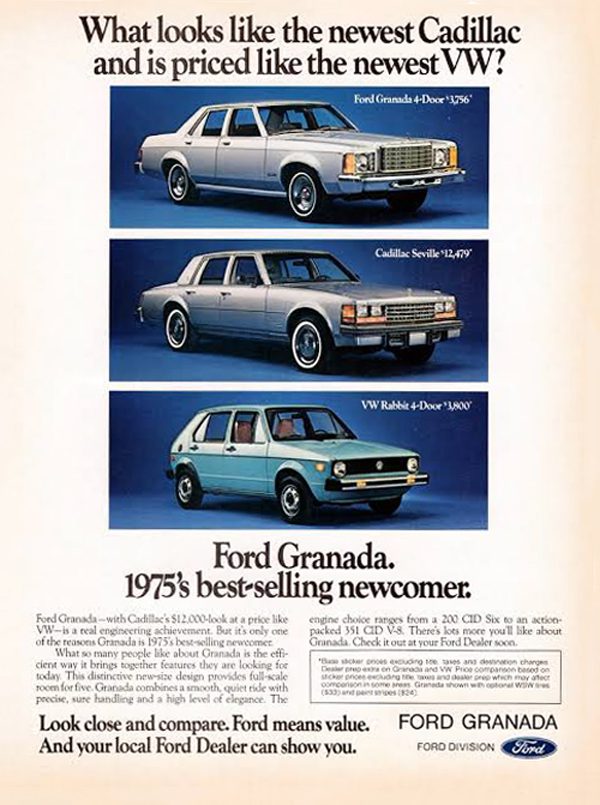 1975 Ford Granada comparison Ad