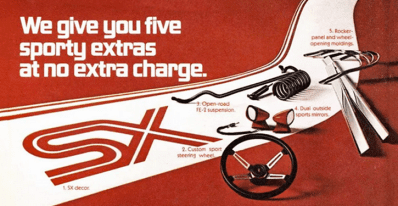 1977 Oldsmobile Omega SX equipment