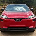 2026 Subaru Solterra XT, front end, red