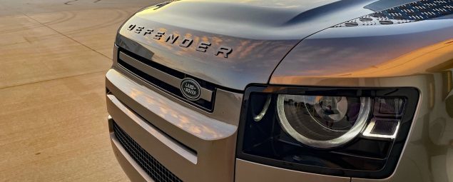2025 Land Rover Defender 110 X-Dynamic SE in Silicon Silver, Grille detail,