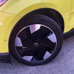 2025 Volvo EX30 in Moss Yellow, rear view,