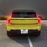2025 Volvo EX30 in Moss Yellow, rear view