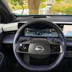 2026 Nissan Leaf in Seabreeze Blue Pearl, steering wheel and instrument panel,