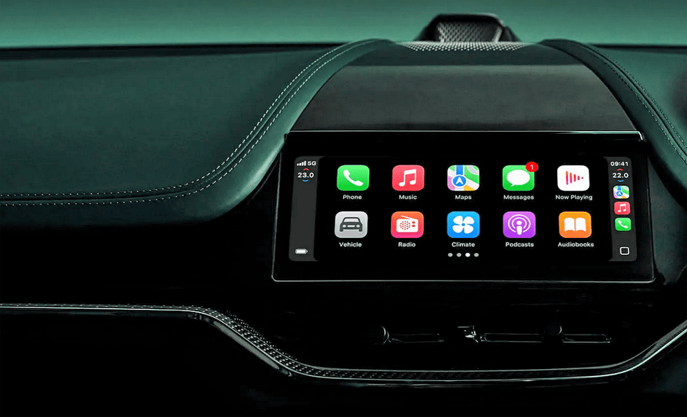 Apple CarPlay as seen in an Aston Martin